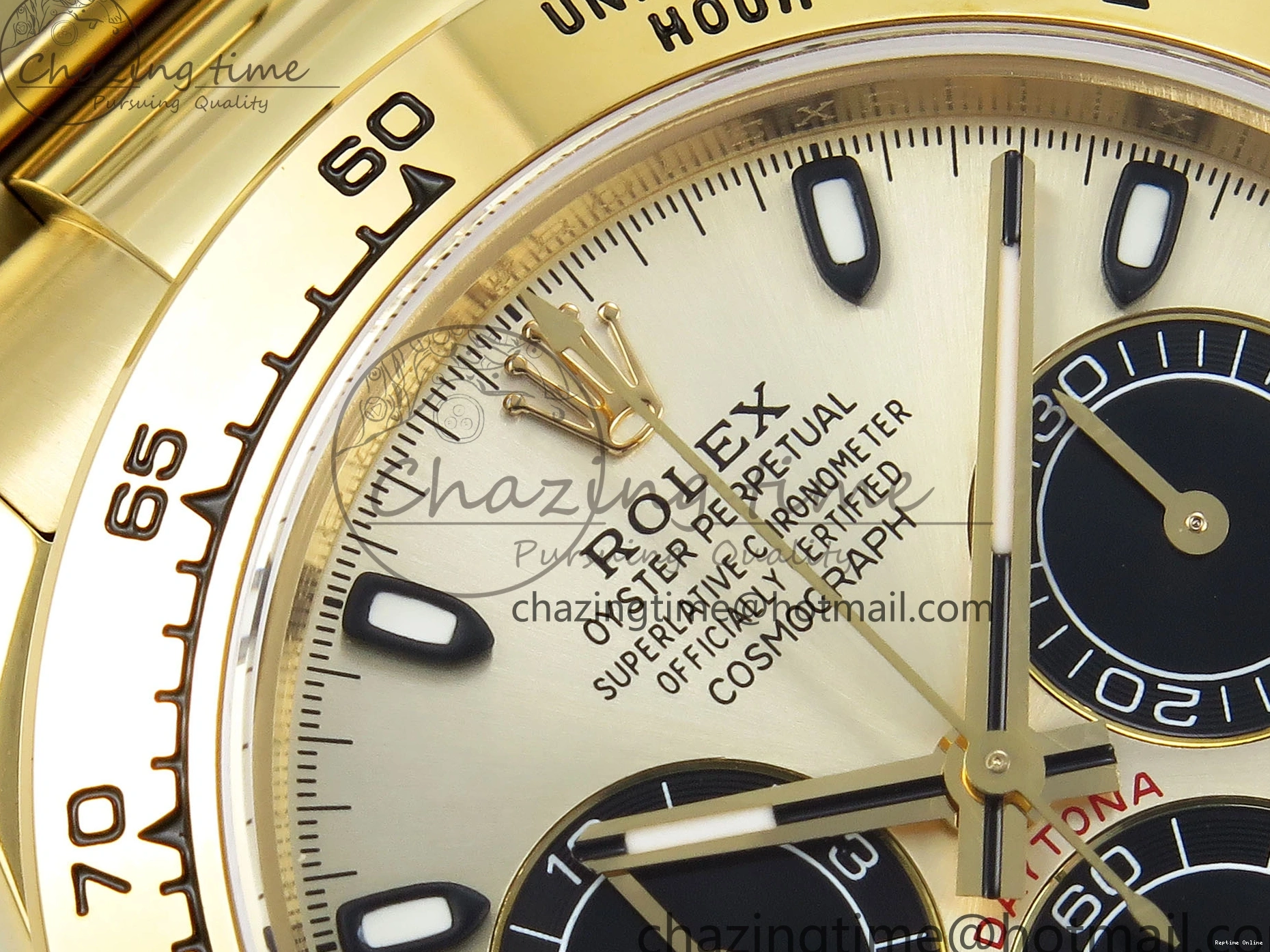 0219 Daytona 116508 QF 1:1 Best Edition YG Black Dial on YG Bracelet SH4130 V3 (Gain Weight) Tailored 1720